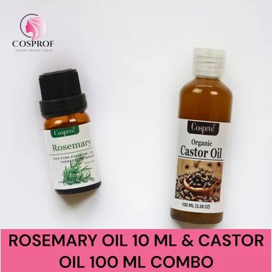 Cosprof Rosemary Oil 10 Ml and Castor Oil 100 Ml Combo - Rokomari product